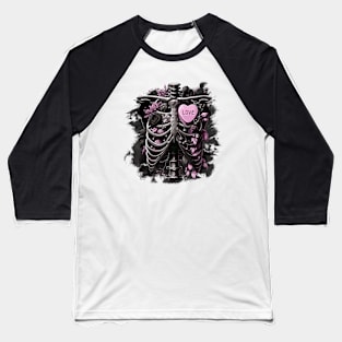 Ribcage | Moody Aesthetics | Edgy Valentines Baseball T-Shirt